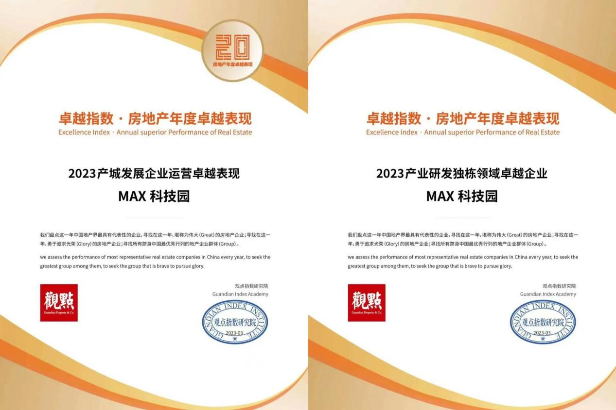 MAX科技园获奖